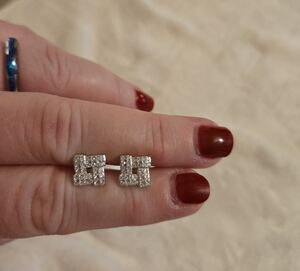 Moissanite 0.50 Carat Screw Back Sterling Silver Stud Earrings